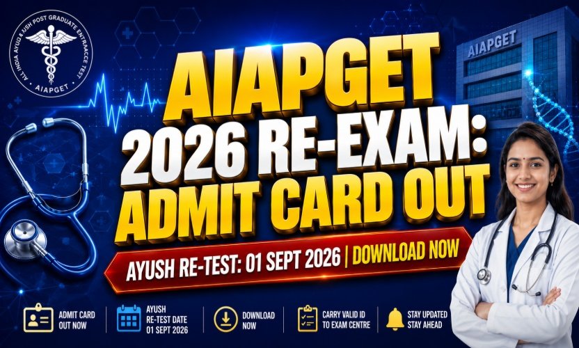 AIAPGET Re-Exam Admit Card 2026 Out: Download AYUSH Re-Test Hall Ticket