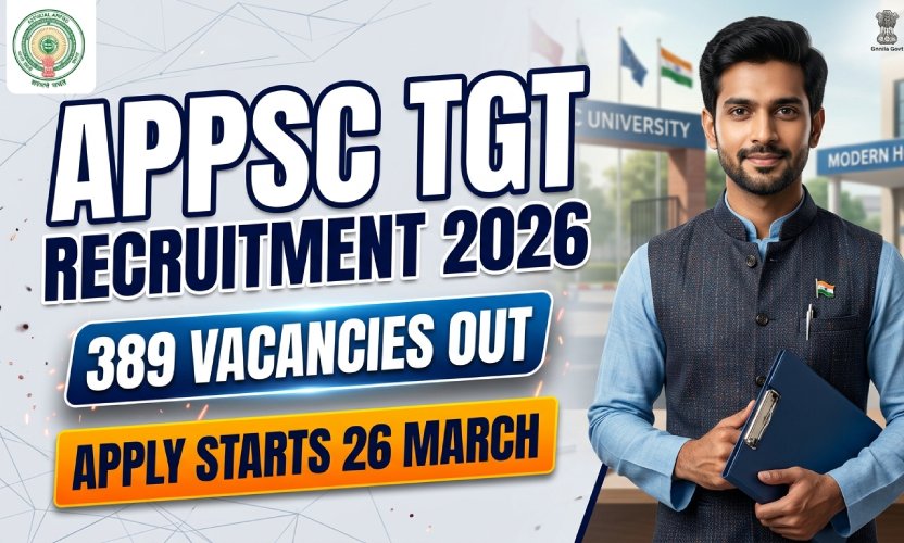 APPSC ne nikali TGT ki bumper bharti! 389 Teacher vacancies, ₹44,900 starting salary; 26 March se bharein form.