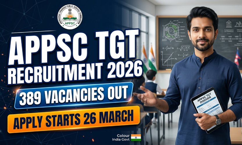 APPSC ne nikali TGT ki bumper bharti! 389 Teacher vacancies, ₹44,900 starting salary; 26 March se bharein form.