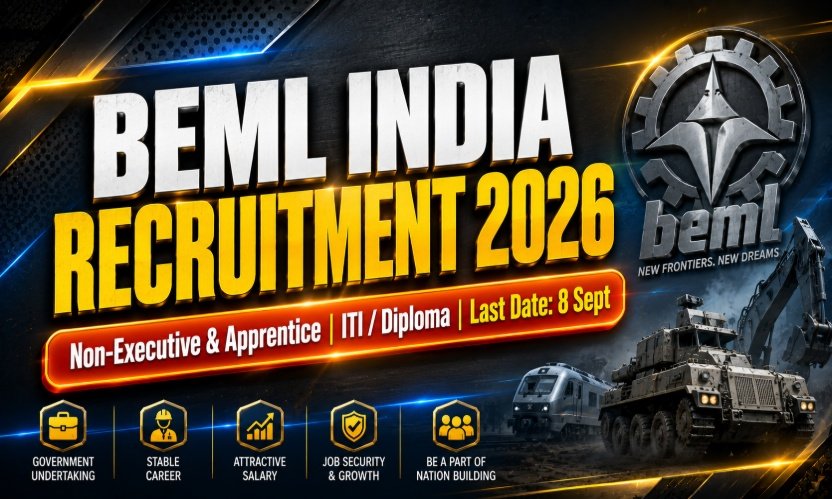BEML Recruitment 2026: Apply Online for Non-Executive And Apprentice Posts