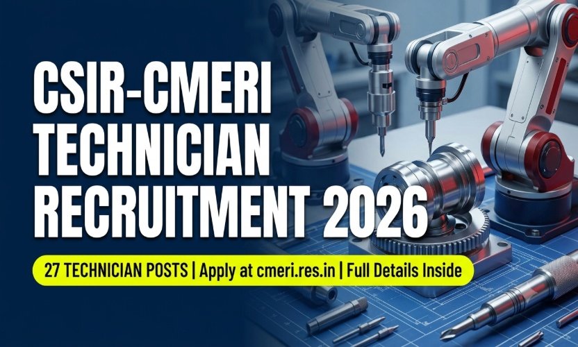 CSIR-CMERI Technician Recruitment 2026: Apply Online for 27 Posts