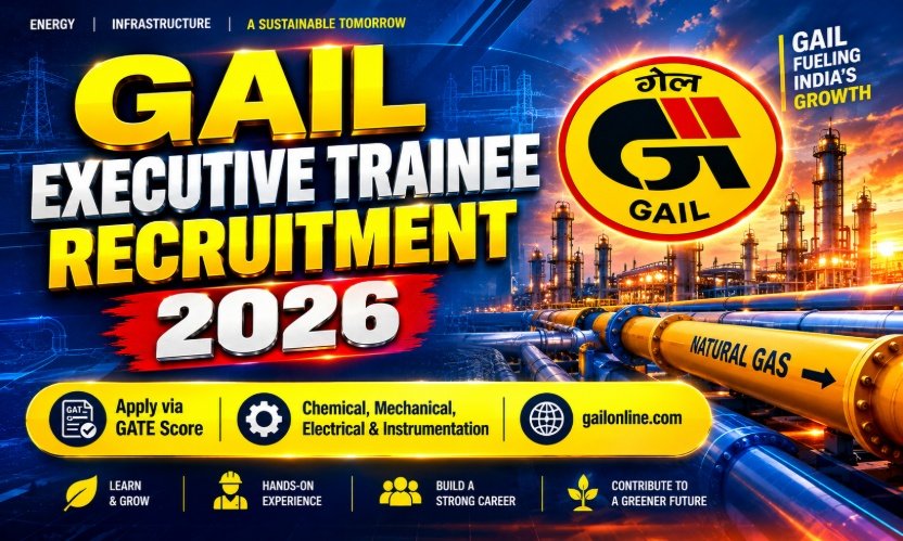 GAIL Executive Trainee Recruitment 2026: Apply Online via GATE Score