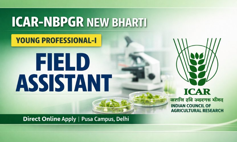 ICAR-NBPGR Recruitment 2026: Young Professional and Field Assistant Jobs Out, Direct Link to Apply!