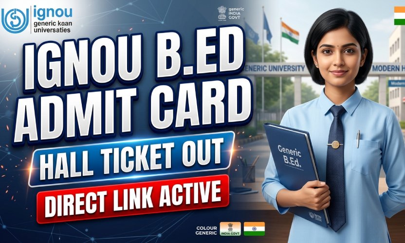 IGNOU B.Ed Admit Card Out! Entrance exam ke liye hall ticket link active; turant check karein.