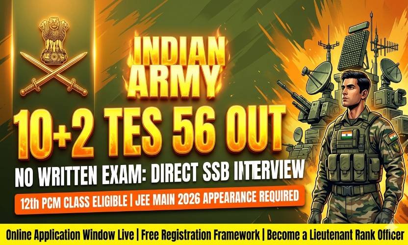 Indian Army 10+2 TES 56 Recruitment 2026: Apply Online for Technical Entry Scheme