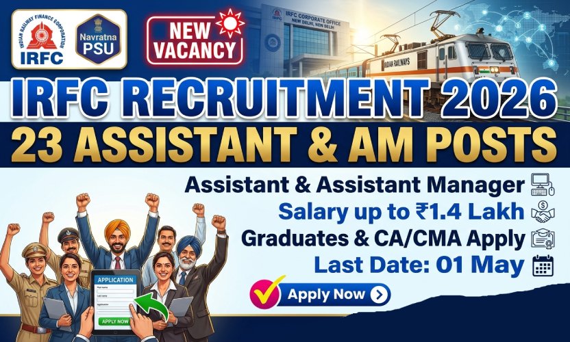 IRFC Recruitment 2026: Assistant aur Assistant Manager ki Bharti Out! Apply Online Now
