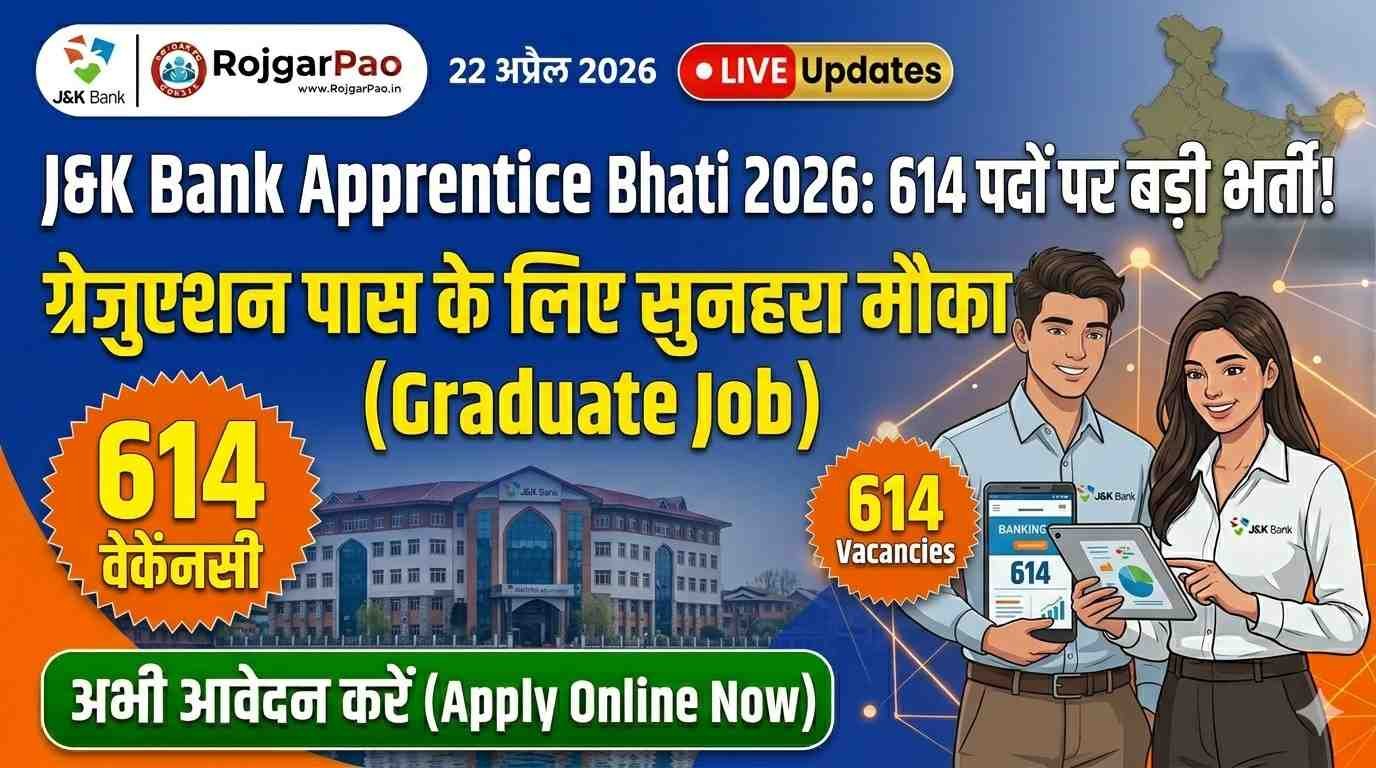 J and K Bank Apprentice Recruitment 2026 – 614 Vacancies Announced
