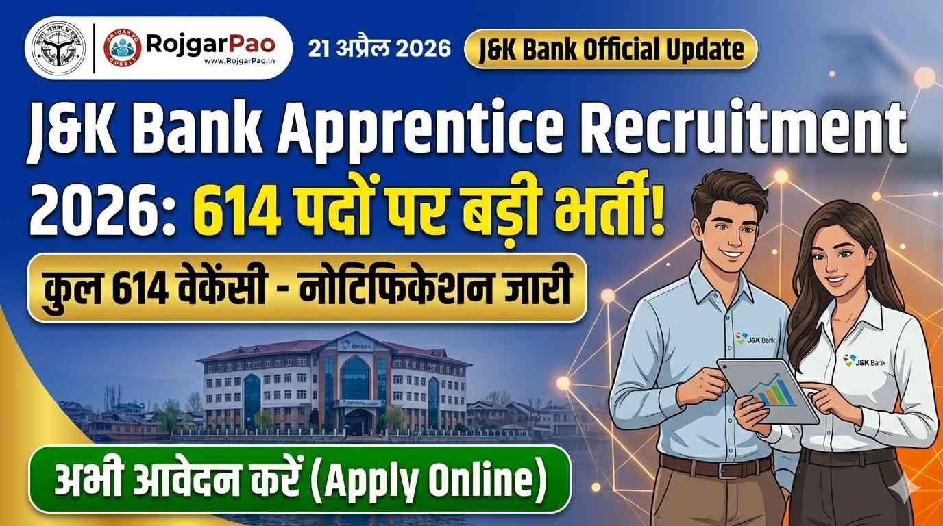 J and K Bank Apprentice Recruitment 2026 – 614 Vacancies Announced