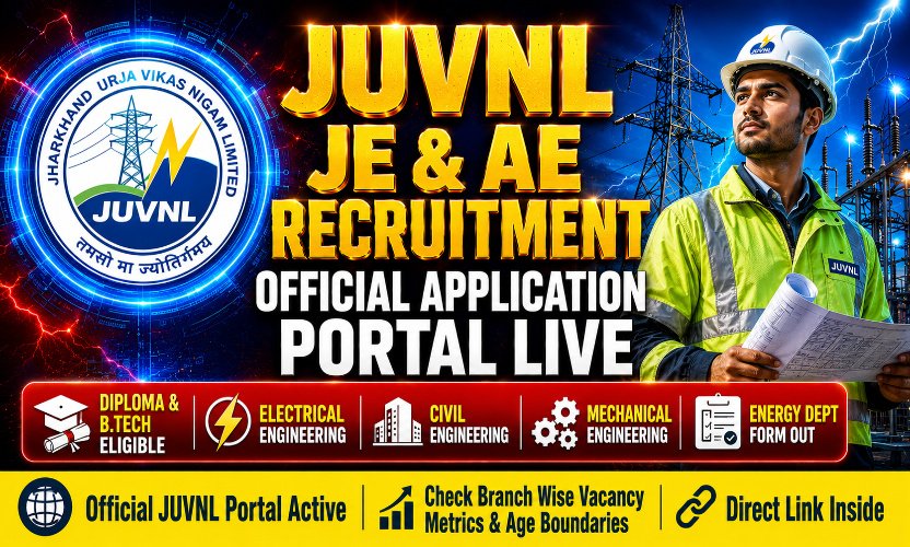 JUVNL JE AE Recruitment 2026: Apply Online for Junior and Assistant Engineer Posts