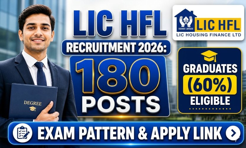 LIC HFL Junior Assistant Recruitment 2026: 180 Posts, 60% Graduation Marks aur Exam Pattern ki Poori Jankari!