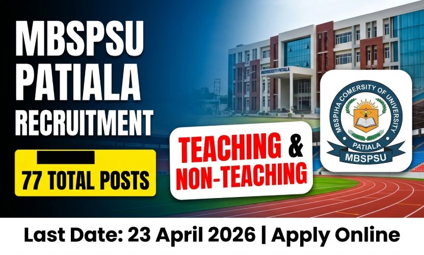 MBSPSU Recruitment 2026: Apply Online for 77 Academic &amp; Non-Academic Posts, Full Notification Out!