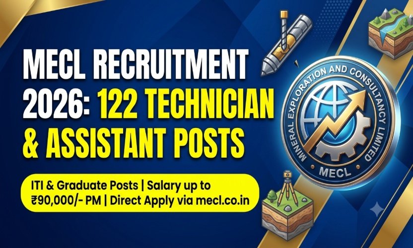 MECL Recruitment 2026: Apply Online for 122 Technician and Assistant Vacancies