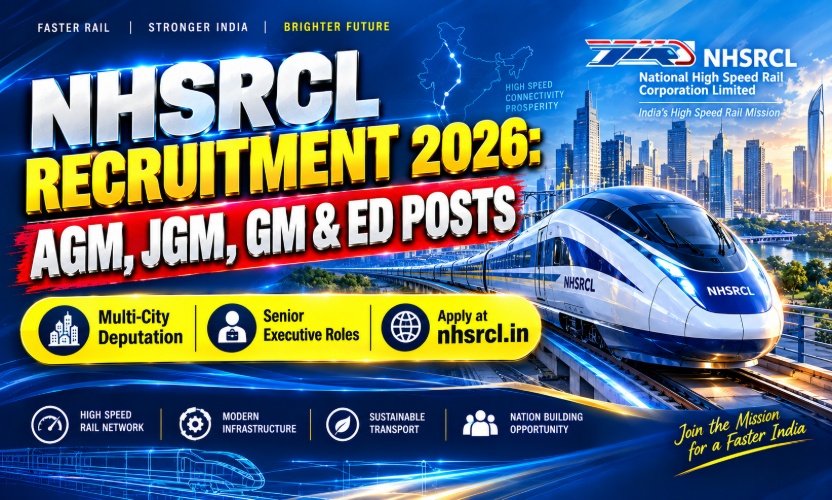 NHSRCL Recruitment 2026: Multi-City Deputation Openings for AGM, GM, ED