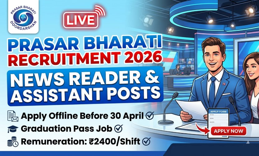 Prasar Bharati Offline Form 2026 Out: Eligibility, Salary aur Selection Process ki Poori Detail