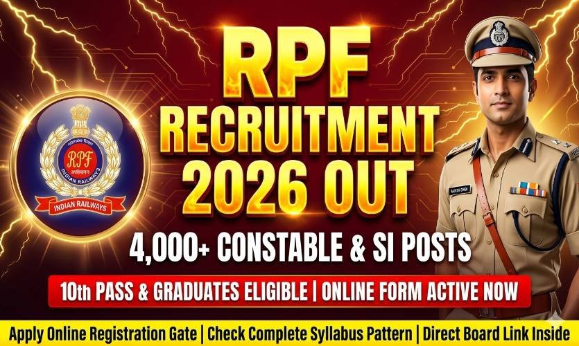 RPF Recruitment 2026: Apply Online for 4000+ Constable and SI Vacancies