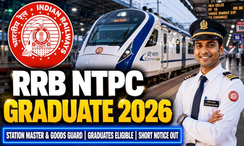 RRB NTPC Graduate Level Recruitment 2026: Apply Online for Station Master & Goods Guard Posts