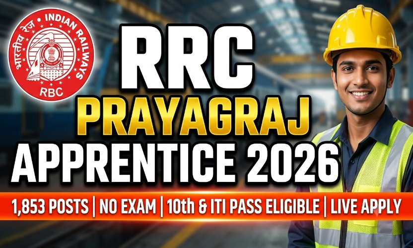 RRC Prayagraj Railway Apprentice Recruitment 2026: Apply Online for 1853 ITI Posts