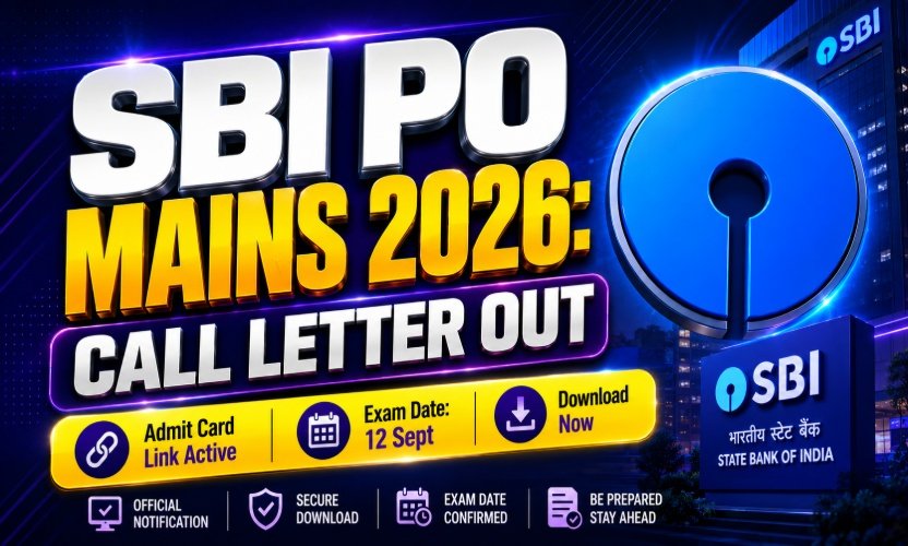 SBI PO Mains Call Letter 2026 Out: Download Admit Card for Sept 12 Exam