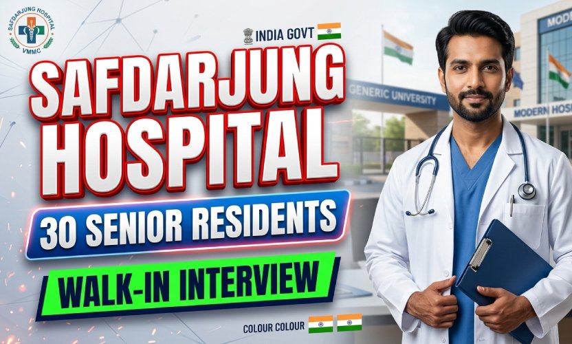 SMC Senior Resident Bharti 2026: 30 posts ke liye sidha interview; generic eligibility generic direct apply generic link yahan.