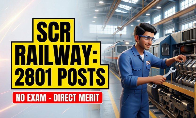 South Central Railway Apprentice Recruitment 2026: 2801 Posts Out; Apply Online @scr.indianrailways.gov.in