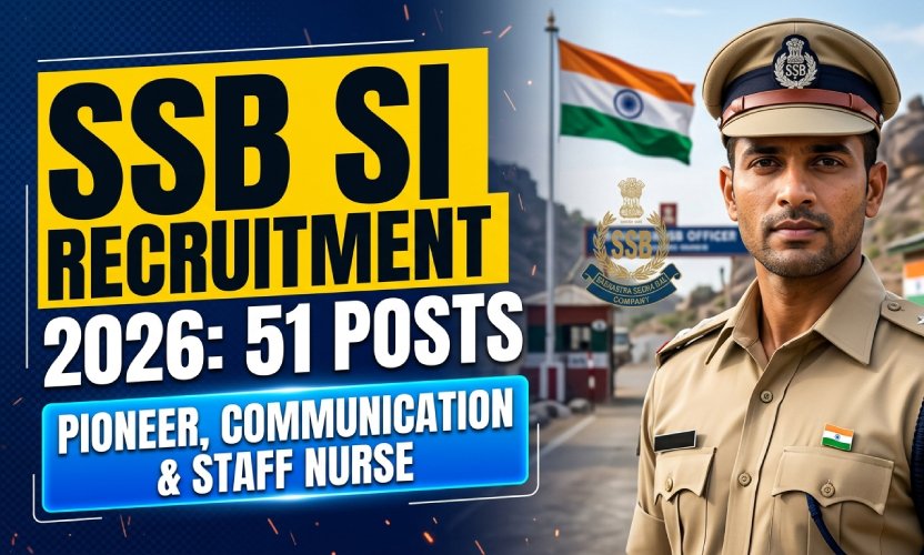 SSB Sub Inspector Recruitment 2026: Apply Online for 51 SI (Communication & Staff Nurse) Posts