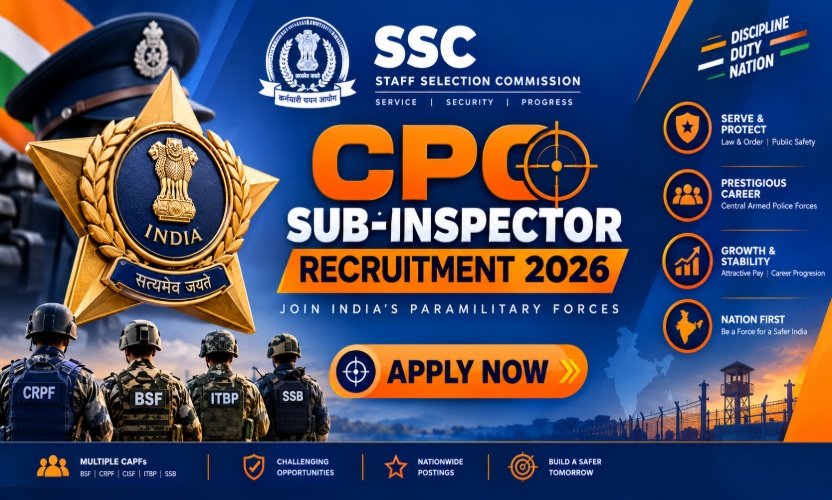 SSC CPO SI Recruitment 2026: Apply Online for 1,871 Vacancies in Delhi Police and CAPF