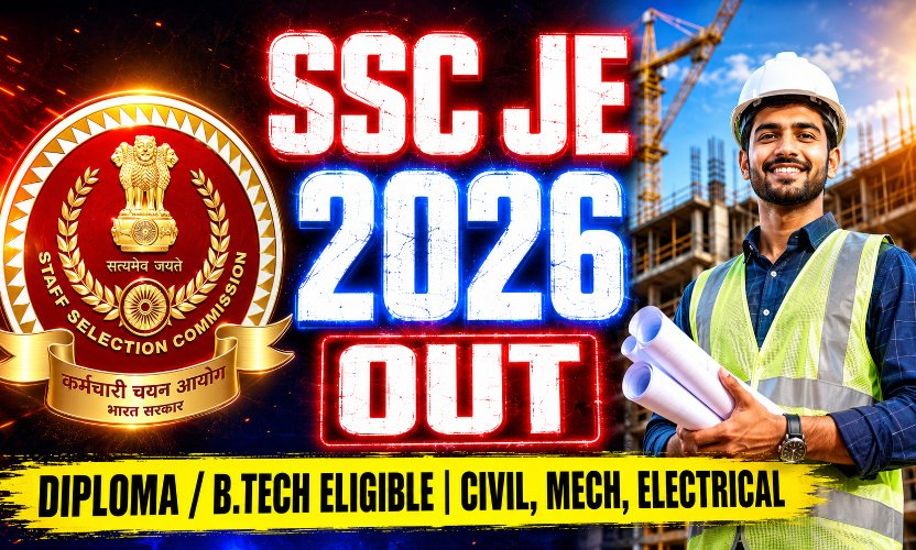 SSC JE Recruitment 2026: Apply Online for Junior Engineer Vacancies