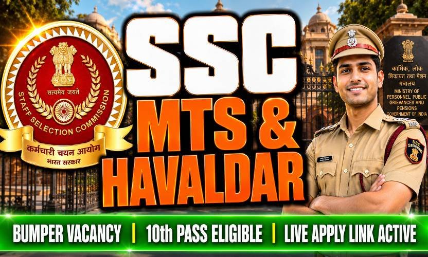 SSC MTS Recruitment 2026: Apply Online for Multi-Tasking Staff and Havaldar Posts