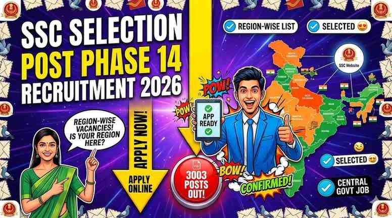 SSC Selection Post Phase 14 Recruitment 2026 – Apply Online for 3003 Posts