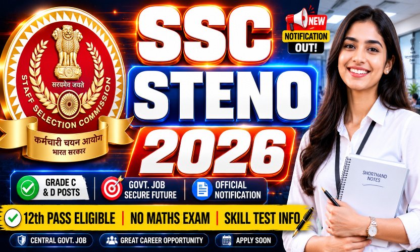 SSC Stenographer Recruitment 2026: Apply Online for Grade C and D Vacancies