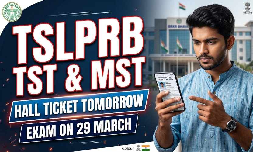 TSLPRB TST & MST Hall Ticket 2026 Out Tomorrow: Download Admit Card at tgprb.in