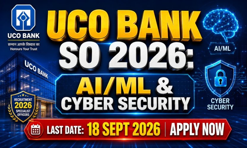 UCO Bank SO Recruitment 2026: Apply Online for AI/ML and Cyber Security Managers