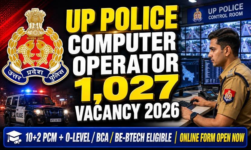 UP Police Computer Operator Recruitment 2026: Apply Online for 1027 Posts & Eligibility