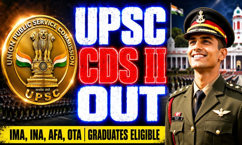 UPSC CDS 2 Recruitment 2026: Apply Online for IMA, INA, AFA and OTA Vacancies