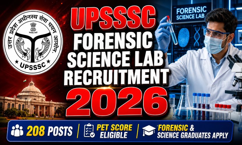 UPSSSC Forensic Science Laboratory Main Examination 2026: Apply Online for 208 Posts