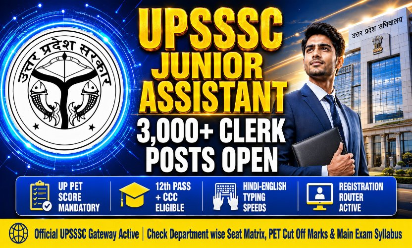 UPSSSC Junior Assistant Recruitment 2026: Apply Online for 3,000+ Clerk and Assistant Posts