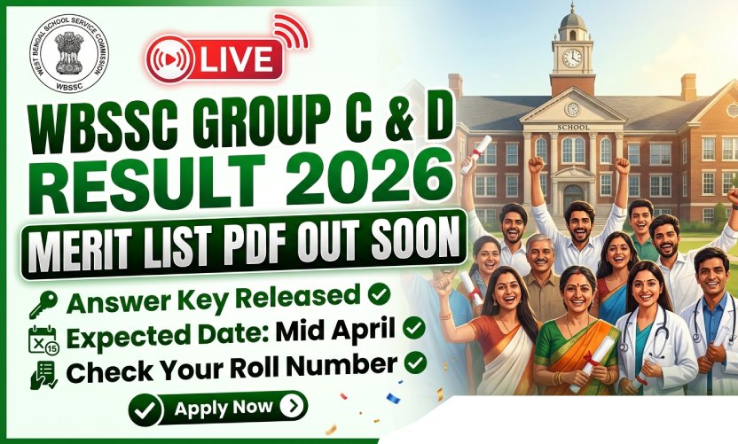 WBSSC Group C and D 2026 Result Date: Janiye Kab Ayegi Merit List aur Cut-off Marks