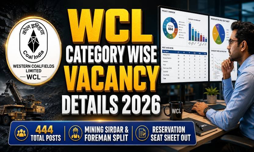 WCL Mining Sirdar & Assistant Foreman Recruitment 2026: Apply Online for 444 Posts